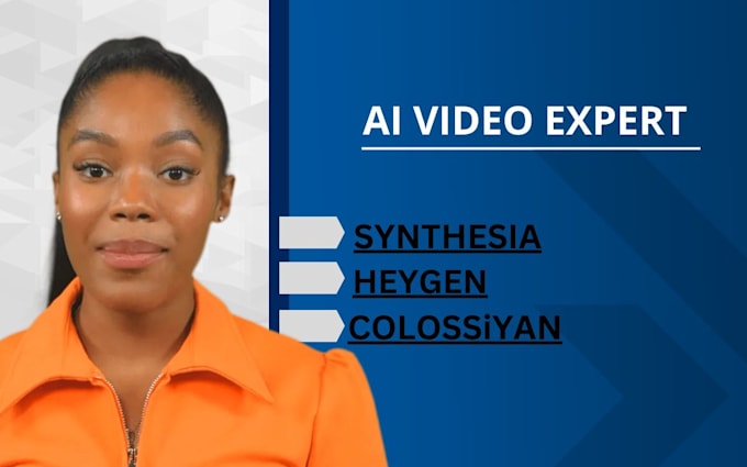 Gig Preview - Create an ai spokesperson video in synthesia , colossyan, heygen