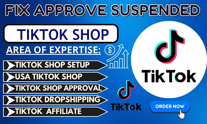 Gig Preview - Setup rejected tiktok shop fix approved suspended tiktok shop product listing