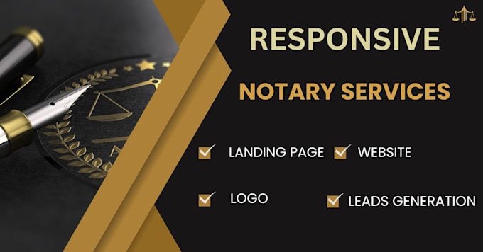 Bestseller - create notary website, notary landing page, law firm website