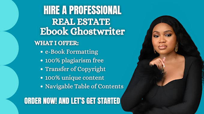 Gig Preview - Write real estate ebook, ebook writing, finance ebook credit repair ghostwriting