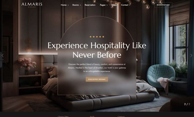 Gig Preview - Design hotel booking website, short term rental, vacation rental website