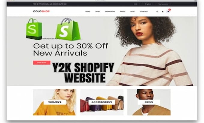 Gig Preview - Create a high and rebrand converting y2k shopify drop shipping  website