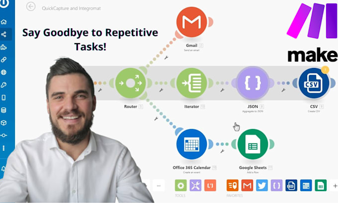 Bestseller - transform your workflow with expert automation on make integromat