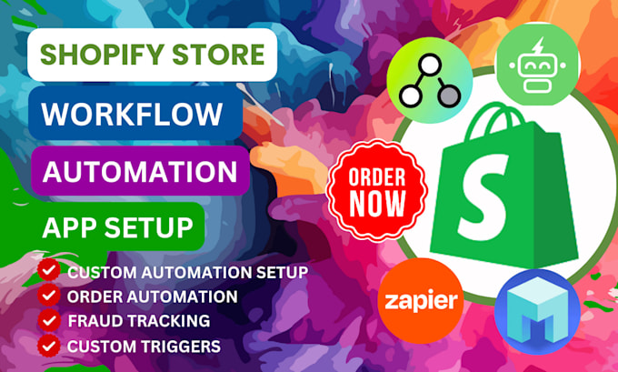 Gig Preview - Setup shopify store workflow automations zapier mesa shopify flow arigato app