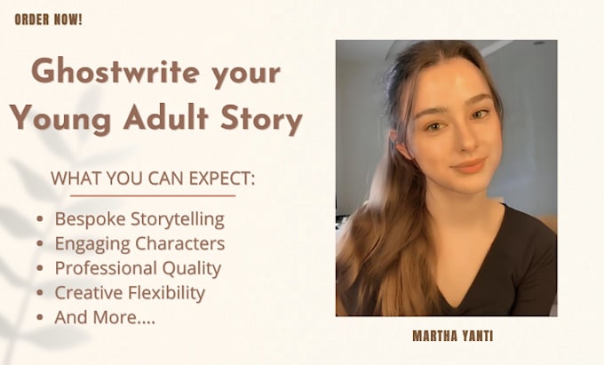 Gig Preview - Ghostwrite your fiction young adult story