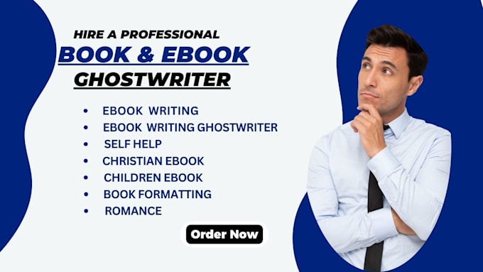 Gig Preview - Be your ebook ghostwriter, amazon kindle ebook writer, ebook writing