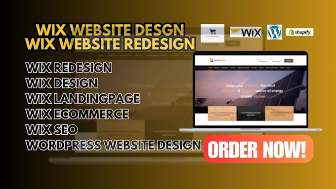 Gig Preview - Design, re design german wix website, german store ecommerce store on godaddy