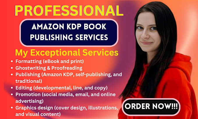 Gig Preview - Publish book on amazon kdp book publishing as kindle and paperback