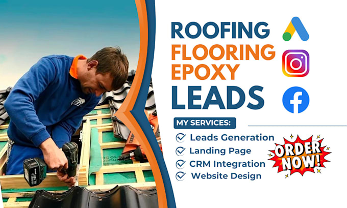 Gig Preview - Generate epoxy flooring leads, flooring installation, roofing installation leads