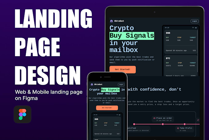 Gig Preview - Do professional web mobile landing page UI UX design figma