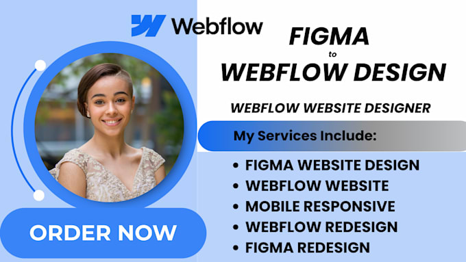 Gig Preview - Develop webflow website design, webflow expert,figma to webflow website redesign