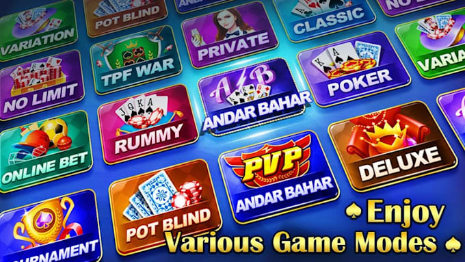 Gig Preview - Develop bet app blackjack teen patti crash rummy ludo slot poker board card game