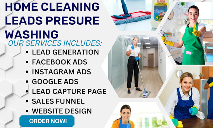 Gig Preview - Home cleaning leads, pressure washing, house cleaning leads, janitorial leads