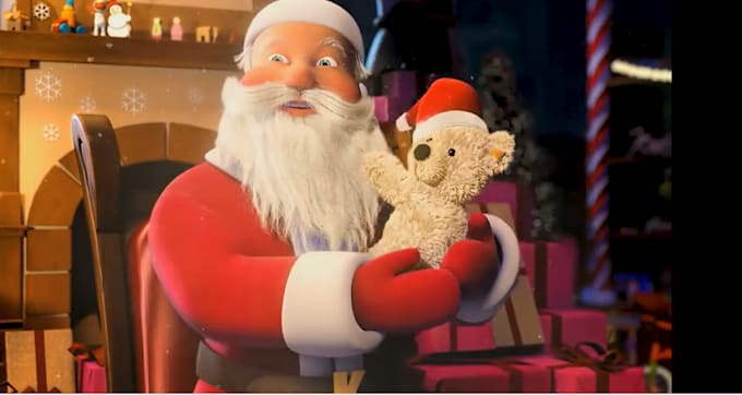 Bestseller - 3d christmas animation, 3d cartoon amination, santa claus model