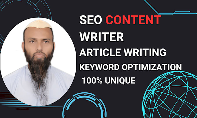 Gig Preview - Do SEO article writing content writing and blog post writing