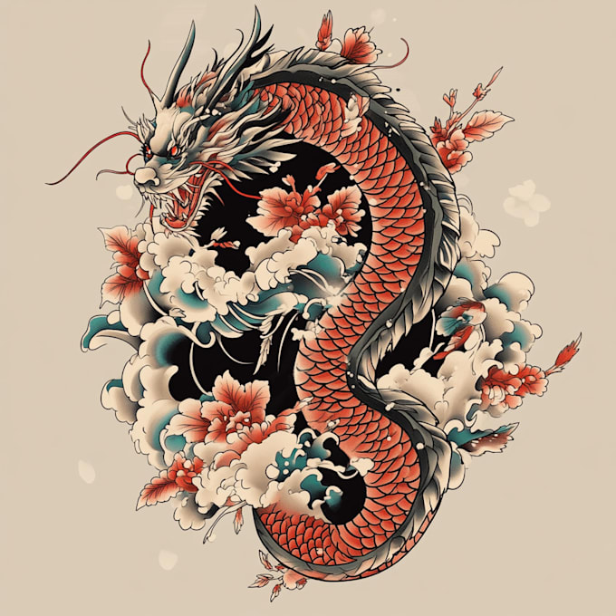 Gig Preview - Draw a japanese or oriental tattoo design based on your idea