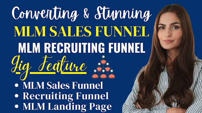 Gig Preview - Create mlm website, affiliate sales funnel, recruitment funnel mlm leads