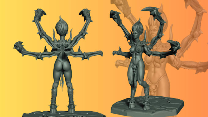 Gig Preview - Sculpt 3d character, anime model, tabletop, 3d toy, mini figures for printing