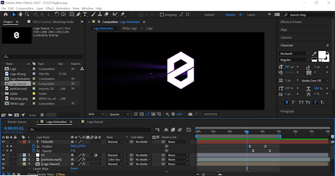 Gig Preview - Create glorious, cinematic logo animations for your brand