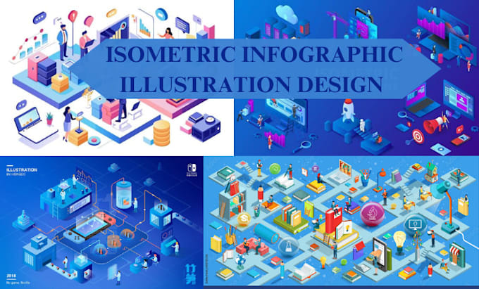 Gig Preview - Do isometric and flat illustration for app, web and business