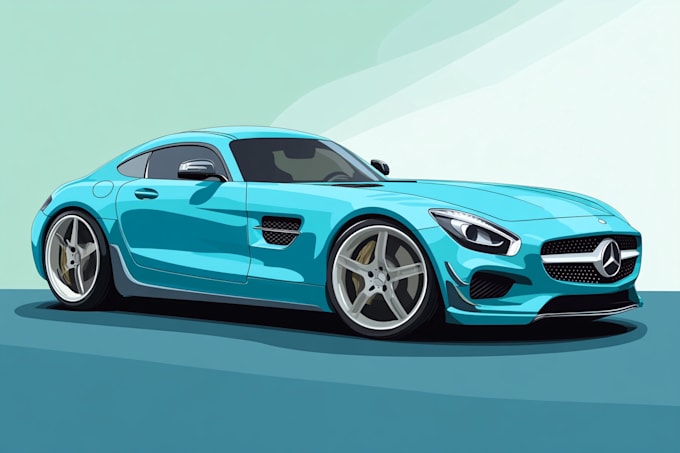 Gig Preview - Design realistic vector portrait of your car or any vehicle