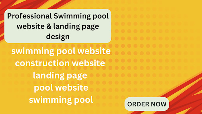 Gig Preview - Do swimming pool website construction website landing page pool website