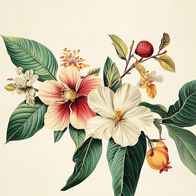 Gig Preview - Do botanical illustrations of flowers, plants, fruits