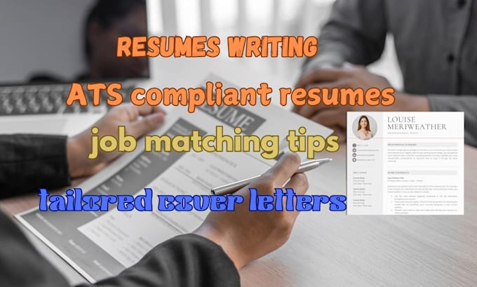 Gig Preview - Write ats compliant resumes and tailored cover letters with job tips