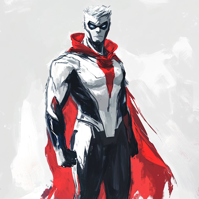 Gig Preview - Do concept art superhero character for anime style comic