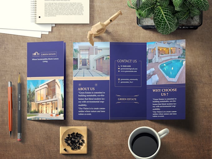 Gig Preview - Create professional real estate trifold brochure design