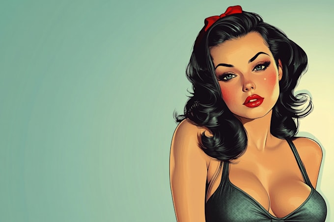 Gig Preview - Make a pin up girl illustration