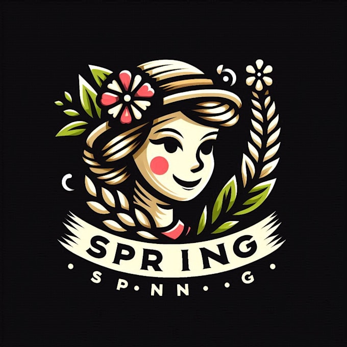 Gig Preview - Do make a vintage spring female mascot logo for your company name