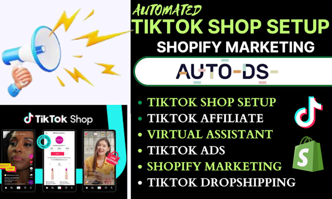 Bestseller - setup tiktok shop tiktok ads facebook ads shopify marketing product dropshipping