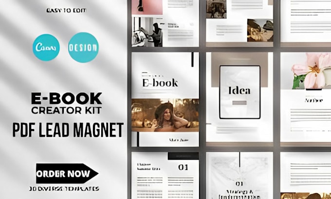 Gig Preview - Design ebook, design leads magent, workbook, business document