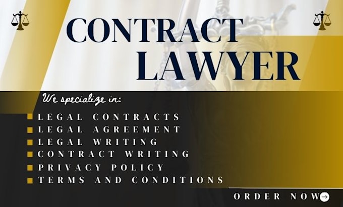 Gig Preview - Write legal agreements, lawyer contracts, nda, terms and conditions