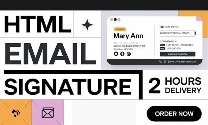 Gig Preview - Make clickable HTML email signature for gmail, outlook, apple