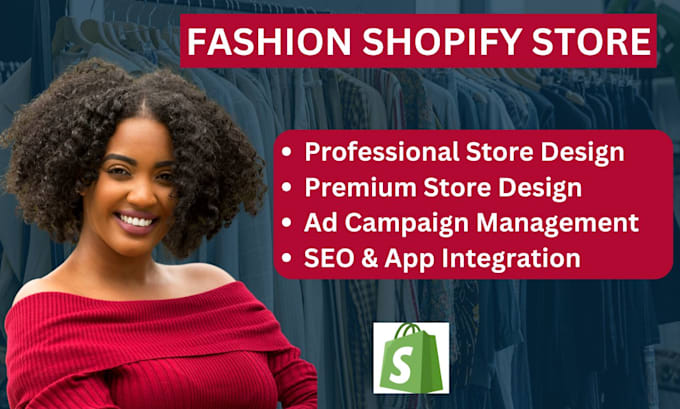 Gig Preview - Design a shopify clothing store, shopify fashion store