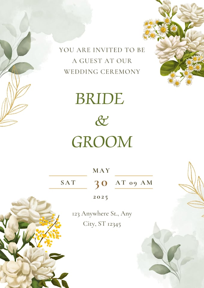 Gig Preview - Do for you stunning, custom designed wedding invitations that reflect your love