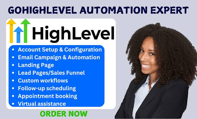 Gig Preview - Gohighlevel landingpage gohighlevel workflow automation gohighlevel salesfunnels