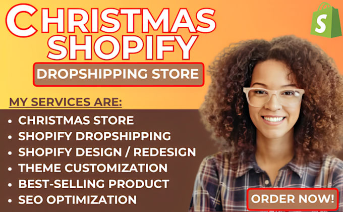 Bestseller - build christmas shopify store, shopify dropshipping store, design shopify store