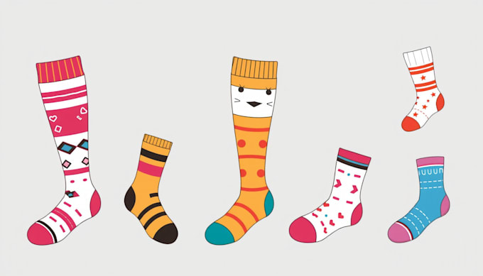 Gig Preview - Design custom and unique socks design