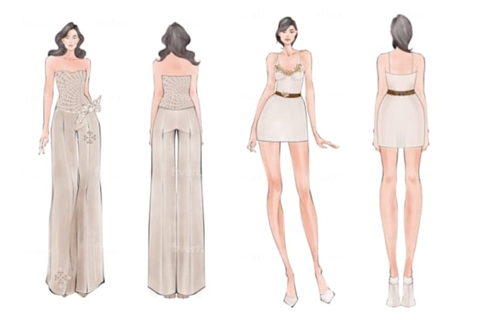 Gig Preview - Draw clothing design your fashion illustration