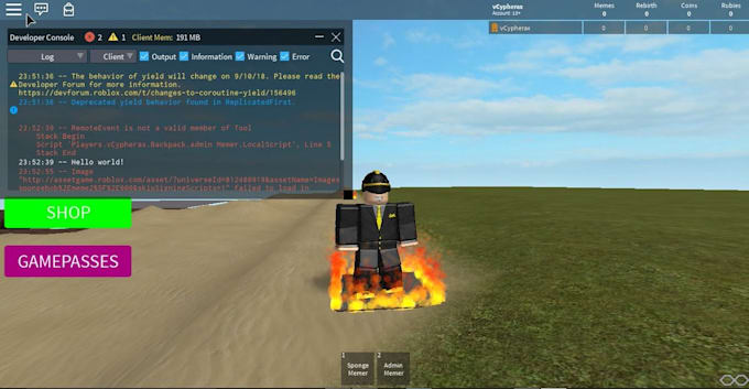 Gig Preview - Code roblox game,script and rescript,guis,combat system,mechanic,lobby,shop,ui