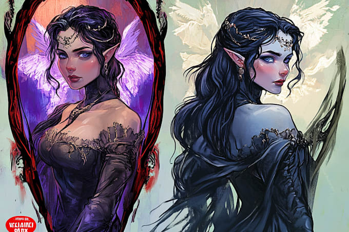 Bestseller - draw a character design or concept art, fantasy illustration