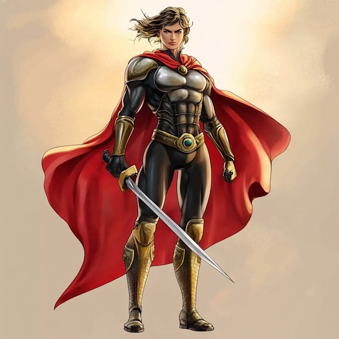 Gig Preview - Create superhero character for your comic, cartoon or story