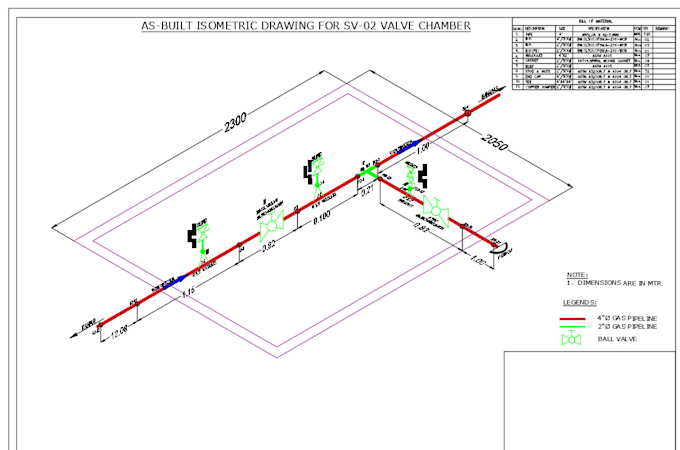 Gig Preview - 2d piping layout and isometric drawings in autocad with bom professional service