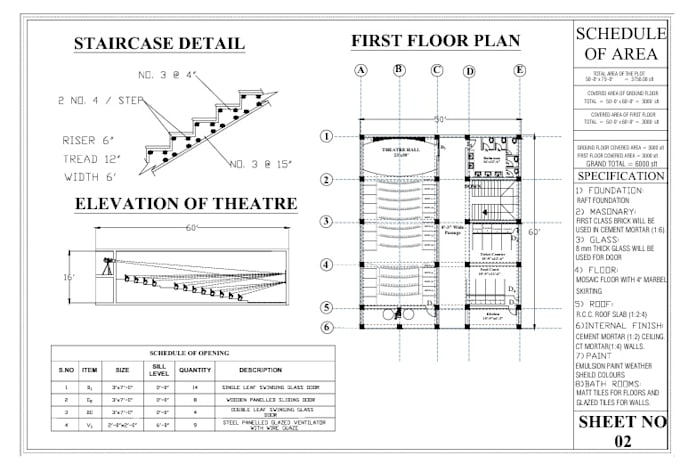 Gig Preview - Design detailed architectural plans and elevations using autocad