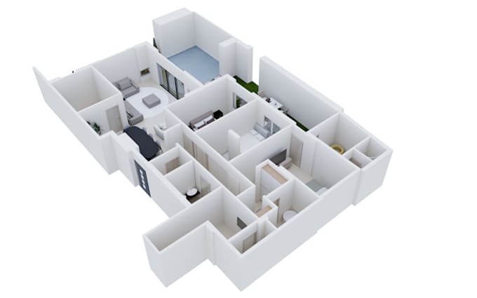 Gig Preview - Convert 2d architectural plans into 3d plans