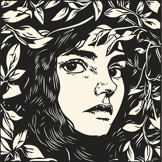 Bestseller - create artistic linocut illustration in my style