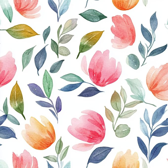 Gig Preview - Create watercolor seamless pattern